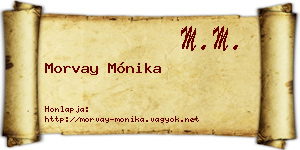 Morvay Mónika névjegykártya